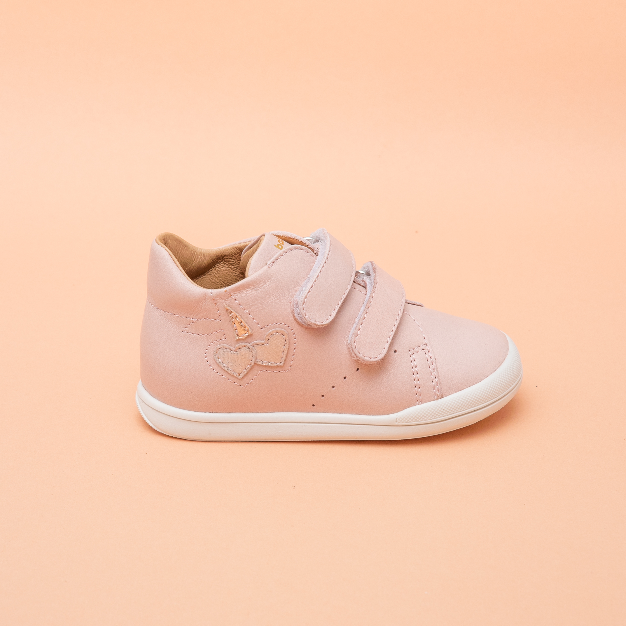 FAUSTINEVELCRO-CUIR ROSE (313-211)