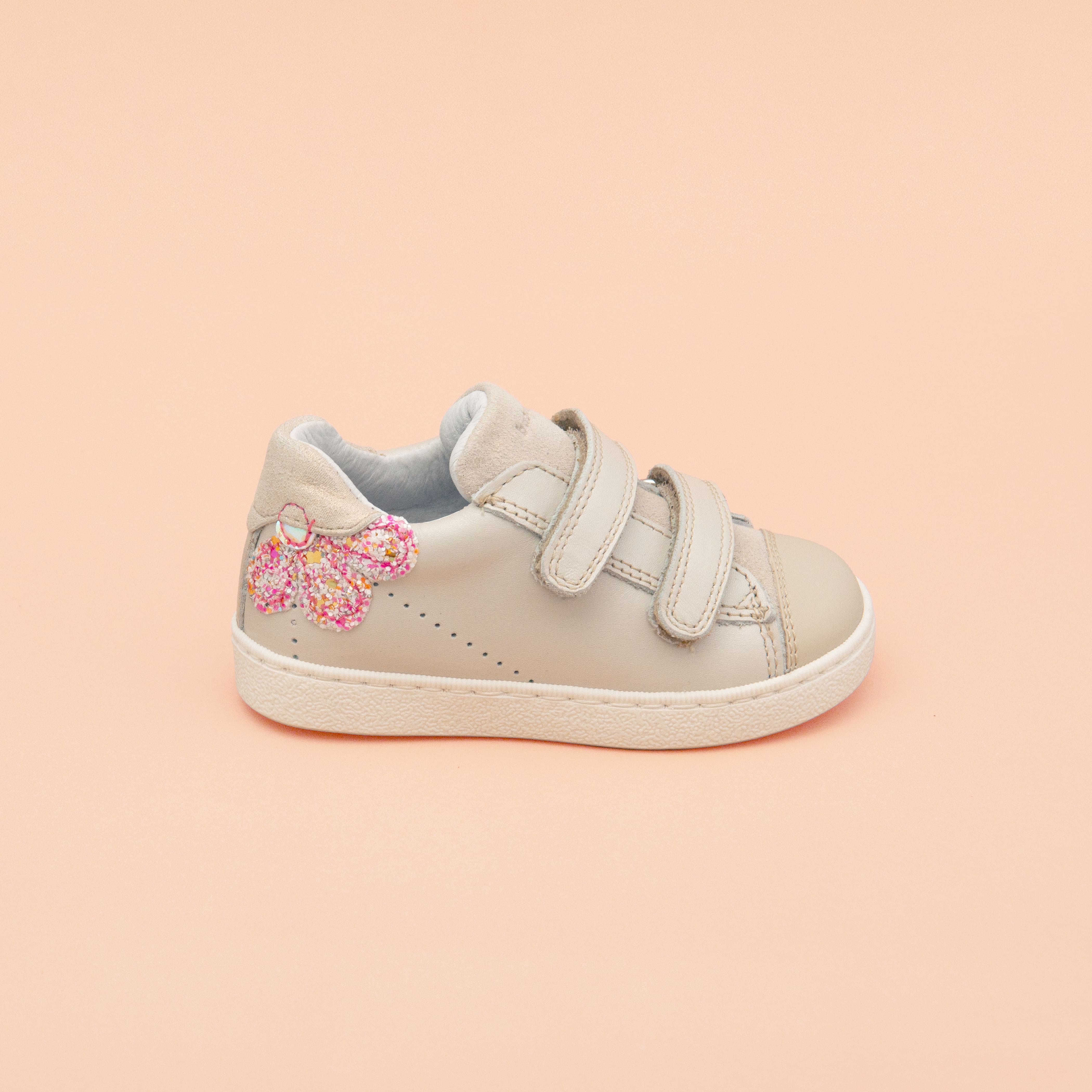 ZBEILLE VELCRO-CUIR IVOIRE (502-261)