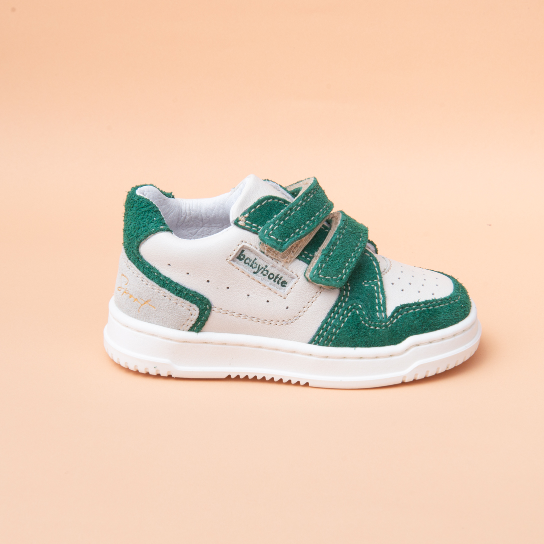 ABOUTI VELCRO-CUIR BLANC (603-251)