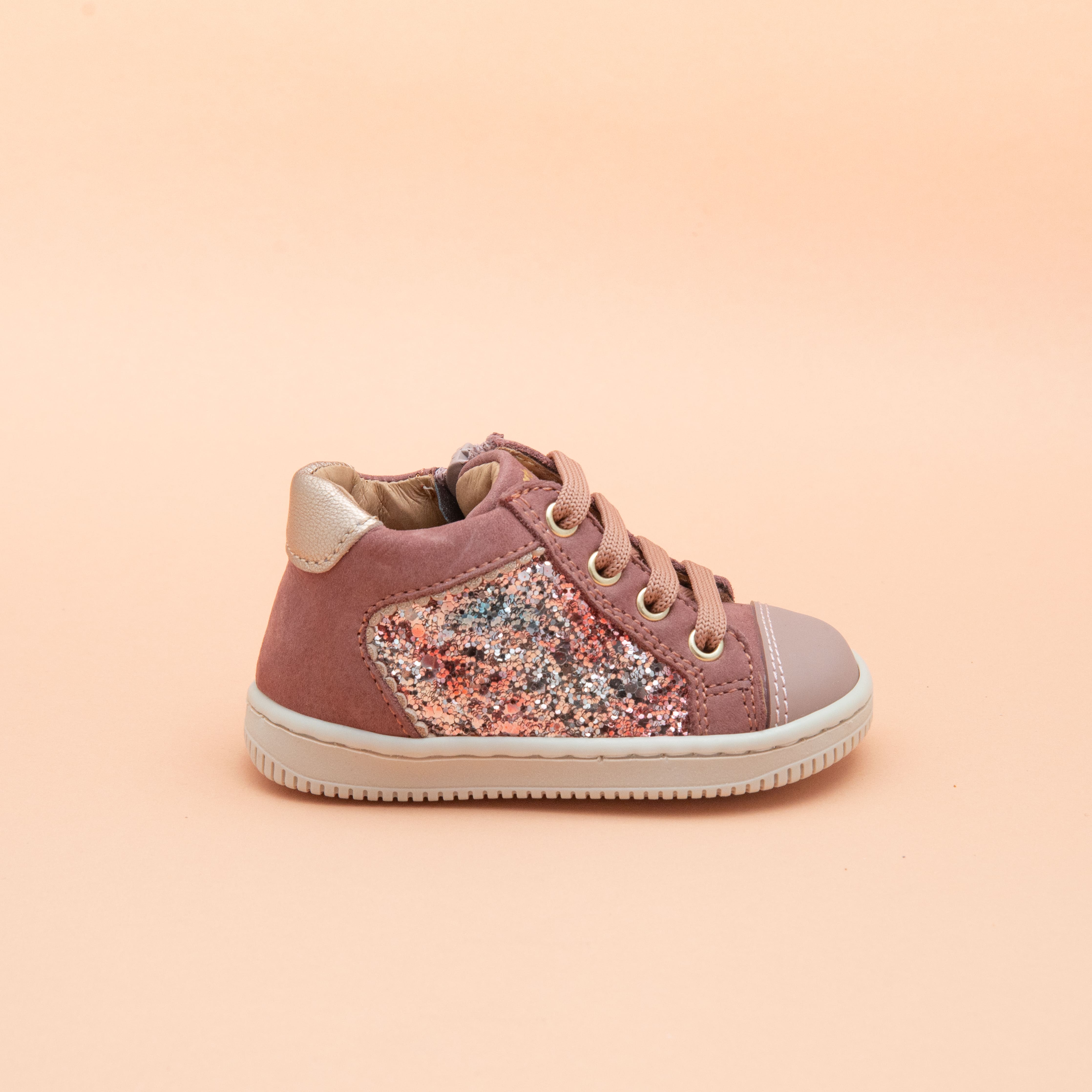 FRIDA ZIP-GLITTER ROSE