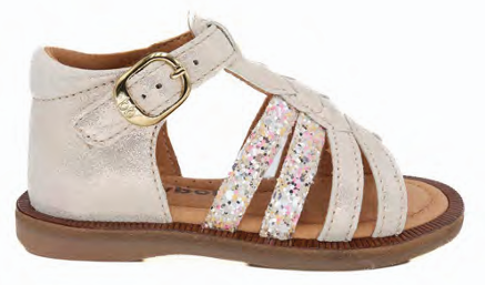 TOURBILLON VELCRO-CUIR BLANC CASSE (515-261)