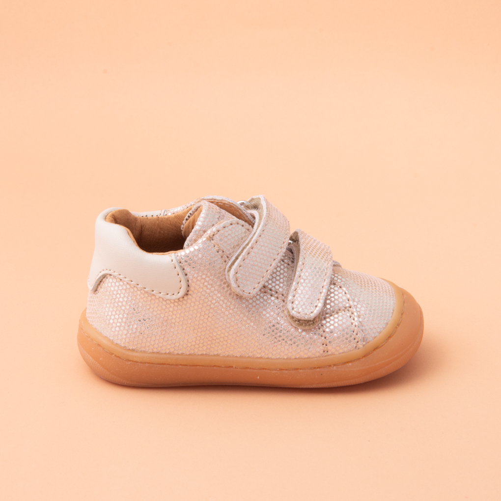 ARGO VELCRO-CUIR IMPRIME ROSE PALE (303-251)