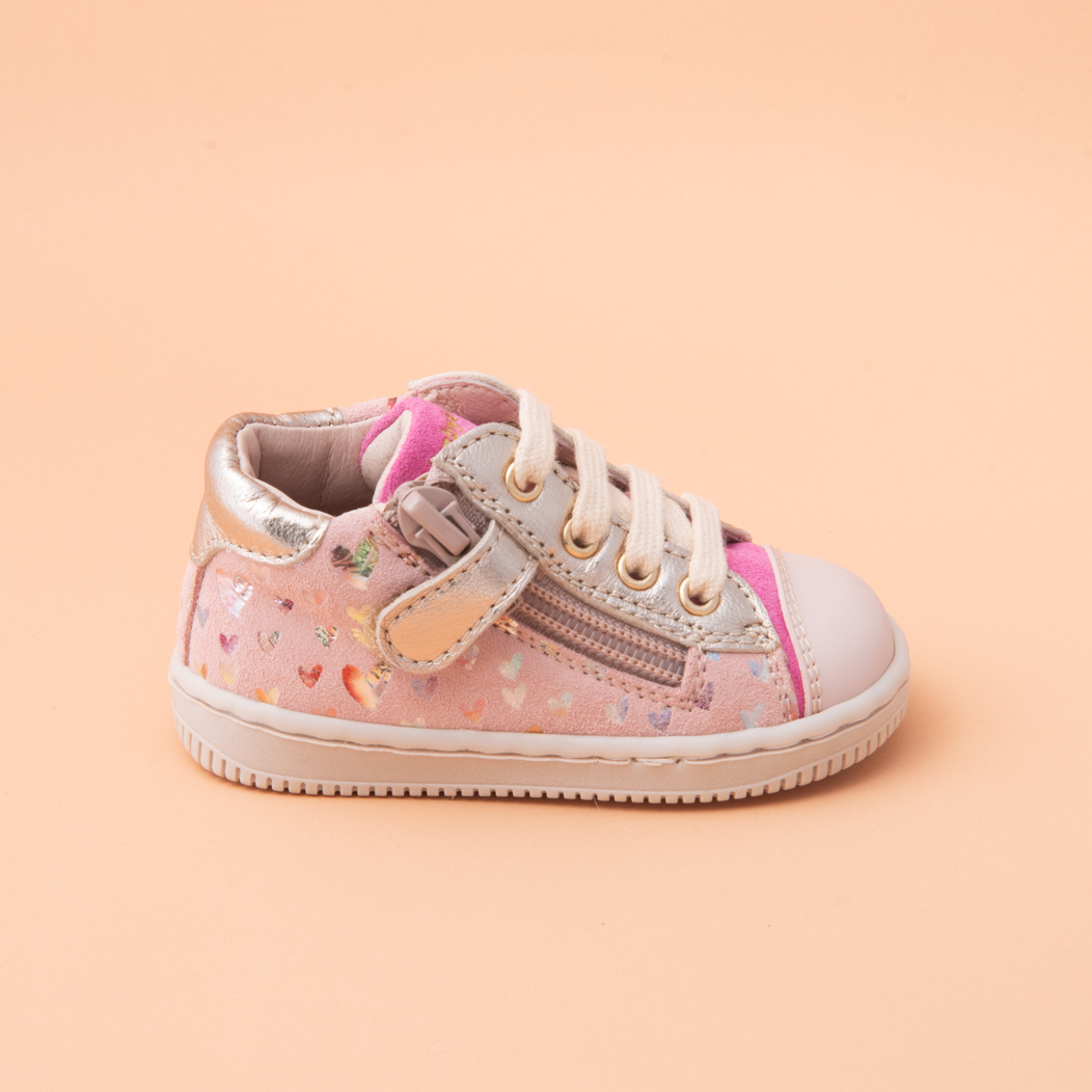 FRANCINE ZIP-CUIR IMPRIME ROSE (309-251)