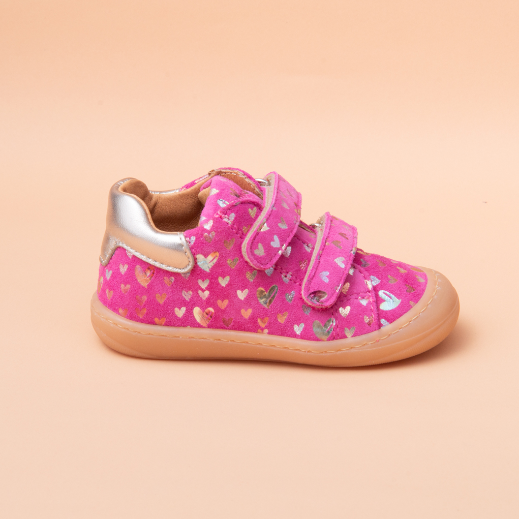 ARGO VELCRO-CUIR IMPRIME FUCHSIA (302-251)
